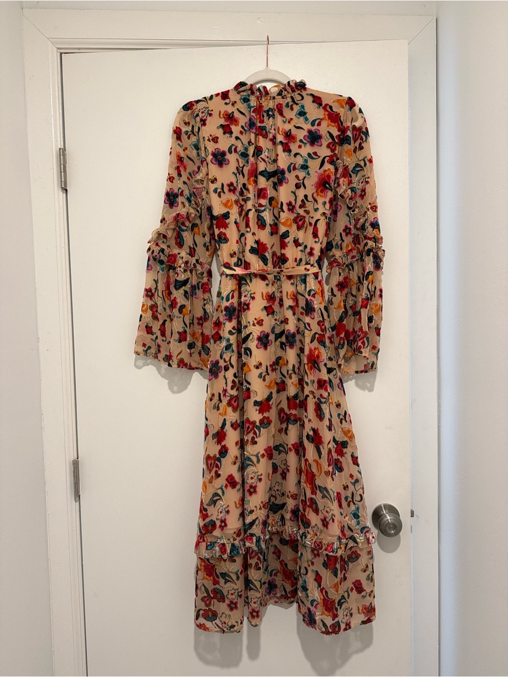 NWT French Connection Women's Avery Long Sleeve Burnout Floral Midi Dress - Picture 4 of 6
